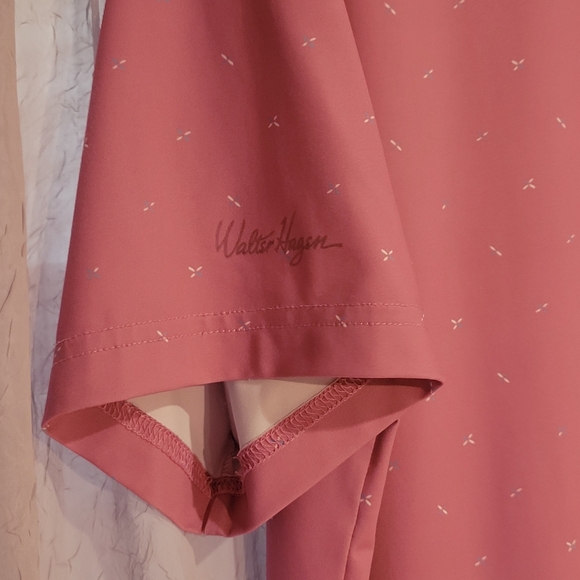 Walter Hagen SS Cotton Spandex Pink/Geometrical design Large - Picture 9 of 12
